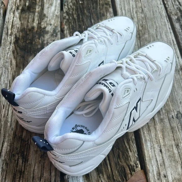 NWOB New Balance MX608WT Lace-Up White Leather Basketball 